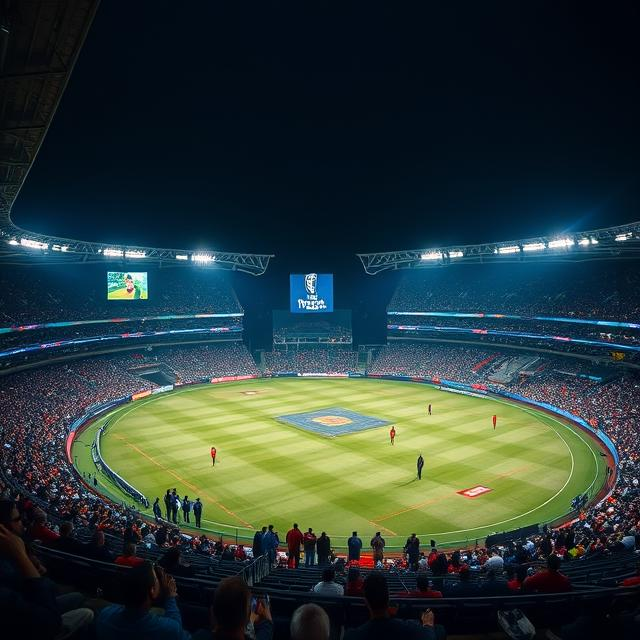 cricket stadium illustration